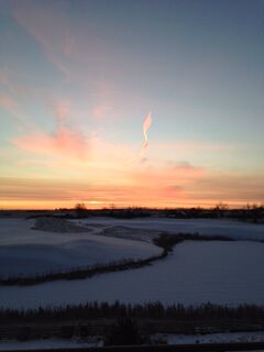 Sunset over wheatland county